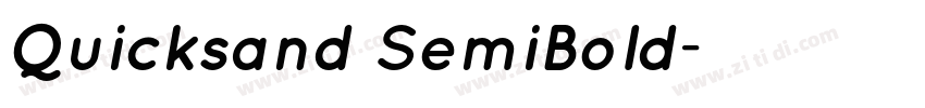 Quicksand SemiBold字体转换